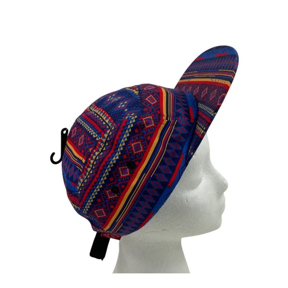 Empyre 5 Panel Hat Cap 90s abstract tribal Aztec Adjustable Strap Bac